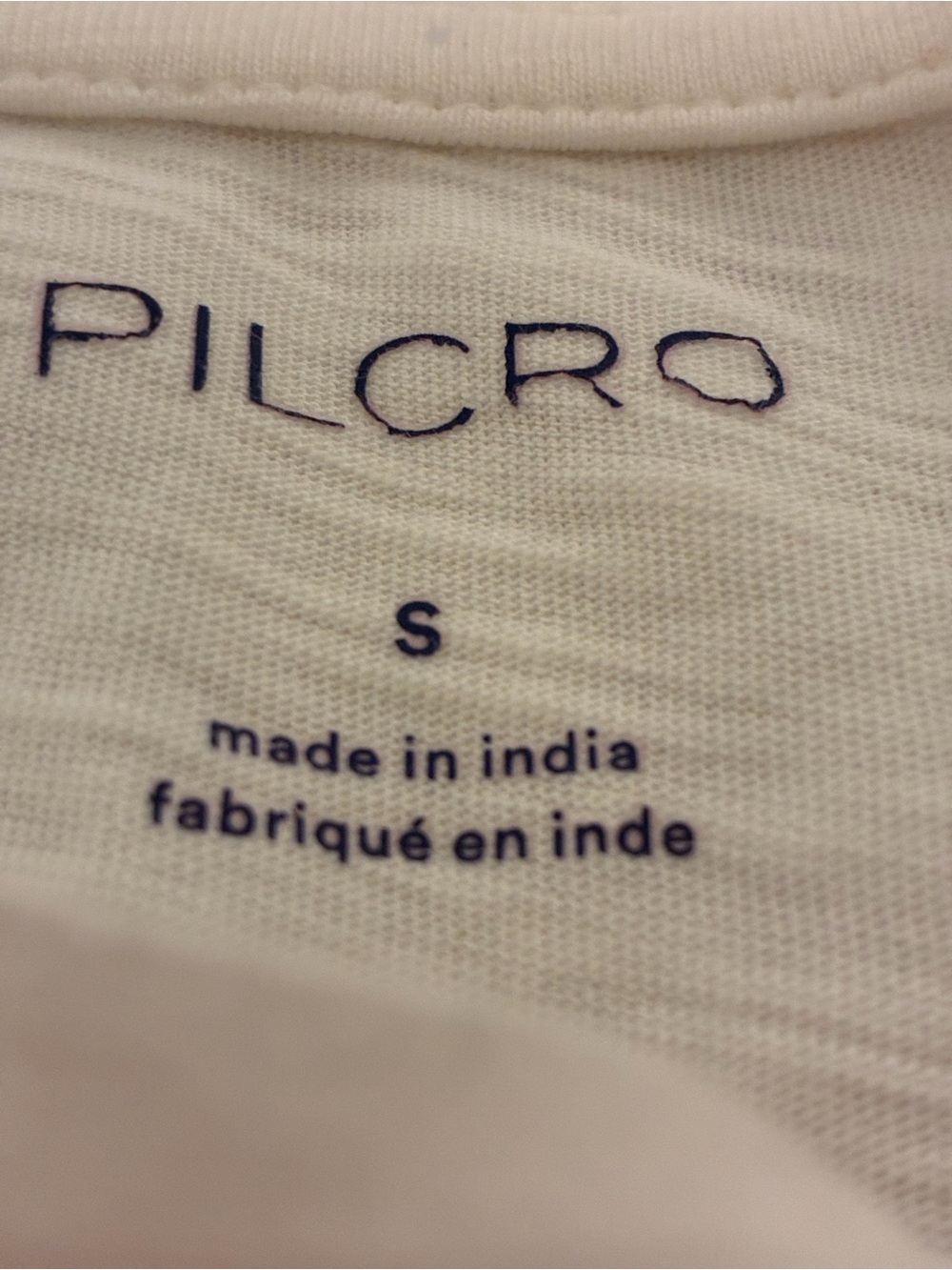 Pilcro Reworked Ruffle Sleeve Top White Cotton Puff Sleeve Mixed Media Blouse S - Picture 3 of 10